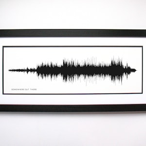 Somewhere Out There - Song Lyric Wall Art, Song Lyric Gift Idea, Somewhere Out There Sound Wave Song Poster, Custom Song Print