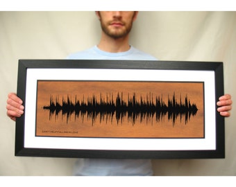 Regalo del séptimo aniversario para él - Canción Sound Wave - Regalo del aniversario de cobre para él, Regalo del séptimo aniversario para el esposo, Regalo de 7 años para él