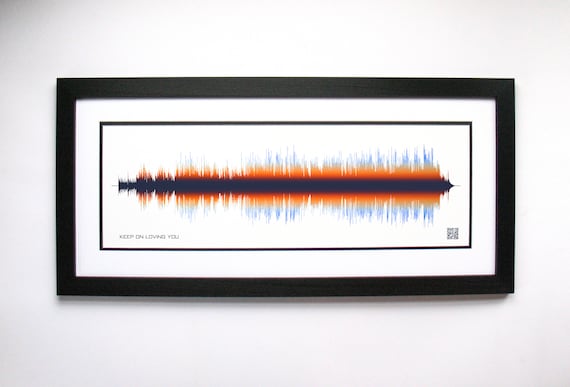 アート・デザイン・音楽 Loving You Sound Wave Art QR Code - Custom Song Soundwave Print With QR Code