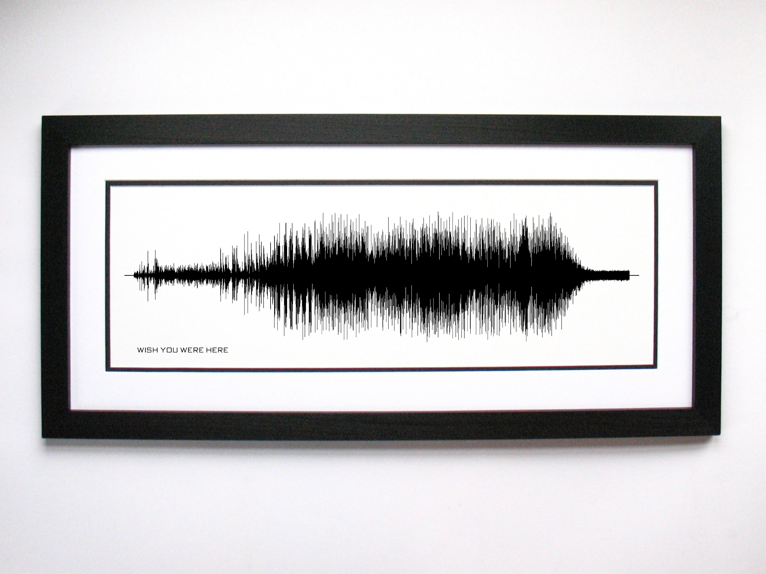 Wish You Were Here - Song Lyrics Wall Art, Song Lyric Gift Idea, Wish You Were Here Sound Wave Song Poster, Custom Song Print, Song Picture