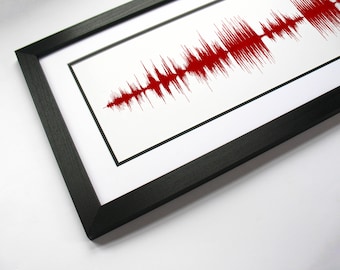 Song Soundwave - Ruby Anniversary, 40th Anniversary Gift - Favorite Song in Sound Waves, Gift Idea for Husband or Wife