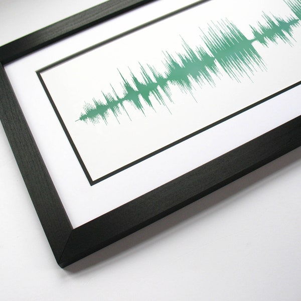 Song Soundwave - Anniversary Gift, Jade Anniversary - Favorite Song in Sound Waves, Gift Idea for Husband or Wife