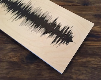 Song Sound Wave - Wood Anniversary, 5th Anniversary Gift - Favorite Song in Sound Waves, Wood Gift Idea for Husband or Wife