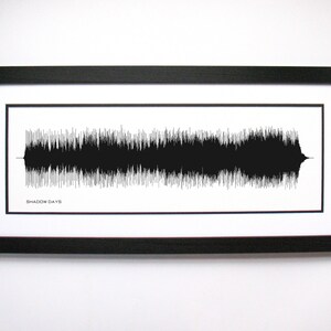 Shadow Days - Song Lyrics Wall Art, Song Lyric Gift Idea, Shadow Days Sound Wave Song Poster, Custom Song Print, Song Picture