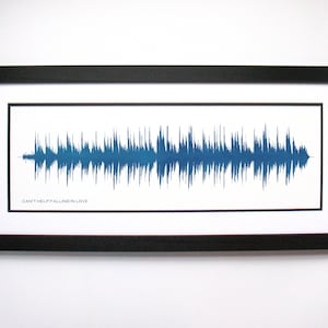 Custom Song Art Soundwave Art Print, Canvas, or Framed Print Request a Song and Artist Sound wave Art, Birthday Gift Idea for Him image 2