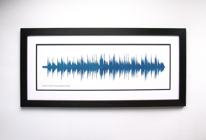 Custom Song Art Soundwave Art Print, Canvas, or Framed Print Request a Song and Artist Sound wave Art, Birthday Gift Idea for Him image 2