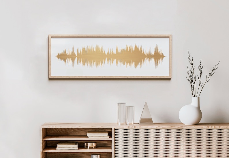 Sound Wave Art Custom Song Soundwave Print, Personalized to any song, Gift for Him or Her image 1