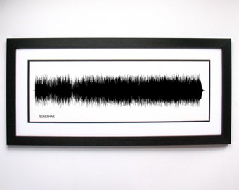 Soulshine - Song Lyrics Wall Art, Song Lyric Gift Idea, Soulshine Sound Wave Song Poster, Custom Song Print, Song Picture