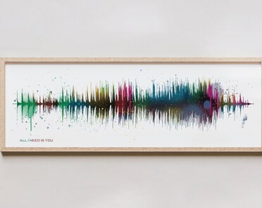 Sound Wave Art - Custom Song Soundwave Print, Personalized to Any