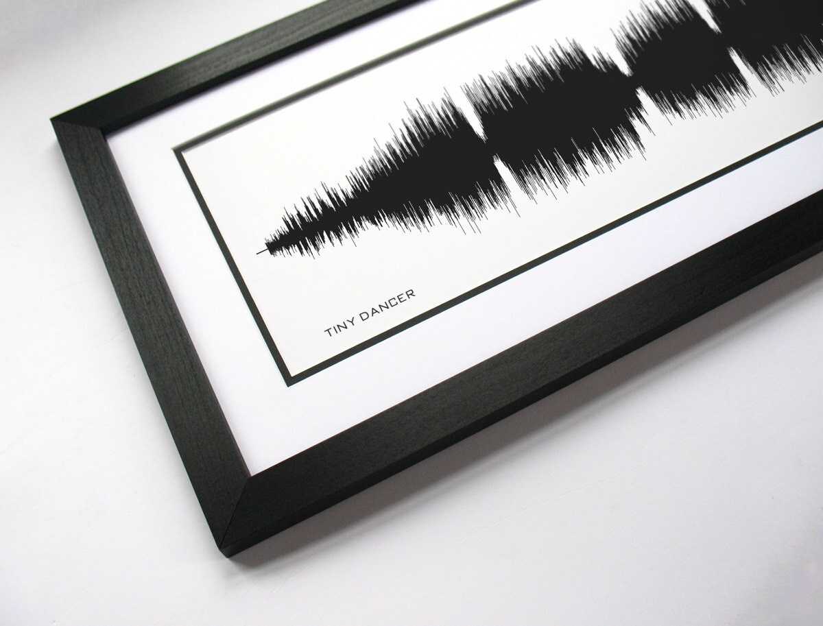 Tiny Dancer Song Lyrics Wall Art - Song Lyric Gift Idea, Tiny Dancer Sound Wave Song Poster, Custom Song Print, Song Picture