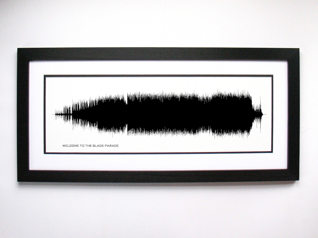 to the Black Parade Song Lyrics Wall Art, Song Lyric Gift Idea, Sound Wave Song Poster