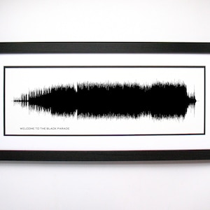 Welcome to The Black Parade - Song Lyrics Wall Art, Song Lyric Gift Idea, Sound Wave Song Poster, Custom Song Print, Song Picture