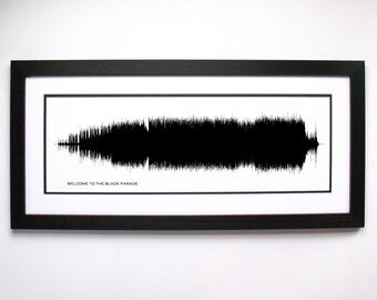 Welcome to The Black Parade - Song Lyrics Wall Art, Song Lyric Gift Idea, Sound Wave Song Poster, Custom Song Print, Song Picture