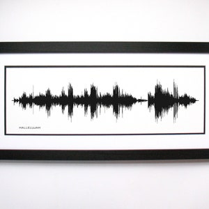 Hallelujah - Song Lyrics Wall Art, Song Lyric Gift Idea, Hallelujah Sound Wave Song Poster, Custom Song Print, Song Picture