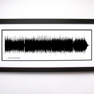 Time And Confusion - Song Lyrics Wall Art, Song Lyric Gift Idea, Time And Confusion Sound Wave Song Poster, Custom Song Print