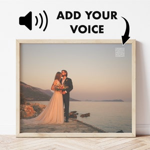 Enregistrement vocal personnalisé cadeau - cadeau pour lui/cadeau pour elle, image audio QR personnalisée - enregistrement vocal photo cadeau mari/cadeau femme