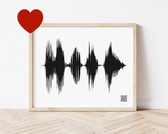 Onda Sonora Personalizada - Presente de 1º Aniversário para Namorado - Aniversário de Um Ano para Namorado, Presentes de Aniversário de Um Ano para Namorado
