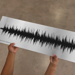 Song Sound Wave 20th Anniversary Gift for Husband Platinum Anniversary Gift for Him, 20 Year Anniversary Gift for Husband, Platinum Gift image 5