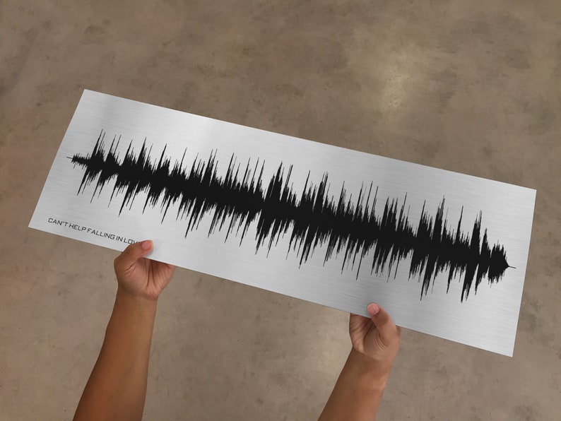 Song Sound Wave 20th Anniversary Gift for Husband Platinum Anniversary Gift for Him, 20 Year Anniversary Gift for Husband, Platinum Gift image 5