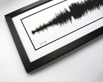 Let It Be - Song Lyrics Wall Art - Song Lyric Gift Idea, Let It Be Sound Wave Song Poster, Custom Song Print, Song Picture