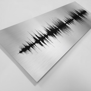 Song Sound Wave 20th Anniversary Gift for Husband Platinum Anniversary Gift for Him, 20 Year Anniversary Gift for Husband, Platinum Gift image 3