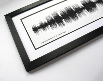 The Room Where it Happens - Broadway Song, Broadway Musical Poster made from sound waves, Broadway Gift, The Room Where it Happens Lyric Art