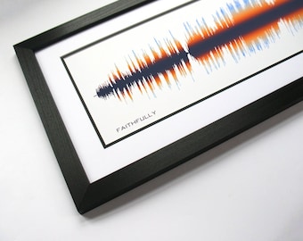 Song Sound Wave - First Wedding Anniversary Gift For Him, 1st Anniversary Gift for Husband - His Favorite Song in Sound Waves - One Year