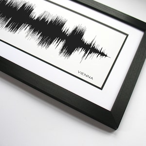Vienna Song Lyrics Wall Art - Song Lyric Gift Idea, Vienna Sound Wave Song Poster, Custom Song Print, Song Picture