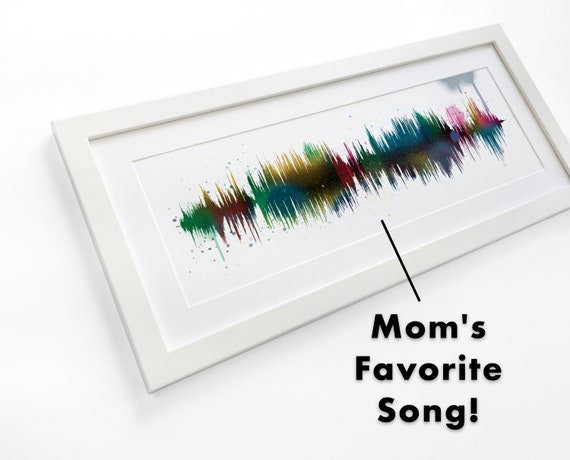 Mothers Day Gift Idea - Song Sound Wave, Custom Gift for Mom, Personalized Mother's Day Gift - Mothers Day for Wife, Grandma, or Grandmother