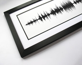 Custom Soundwave Art - Personalized Sound Wave Wall Art; Your favorite song - Art Print, Framed Print, or Canvas
