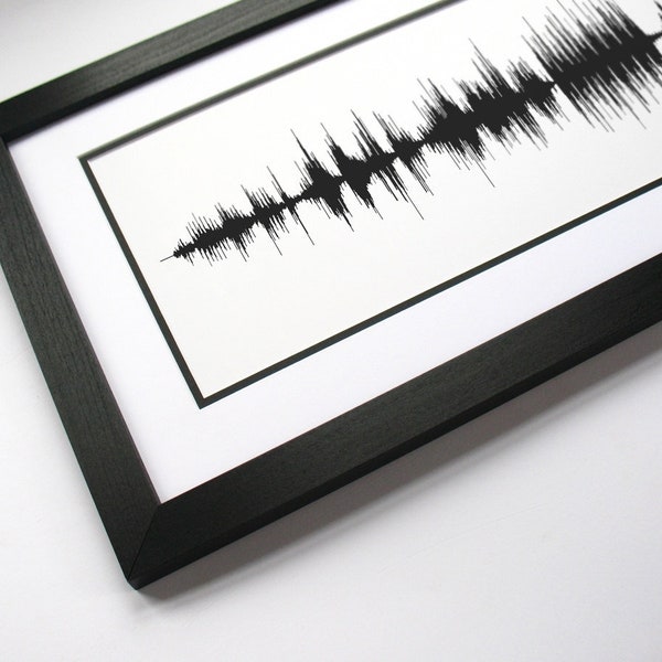 Custom Soundwave Art - Personalized Sound Wave Wall Art; Your favorite song - Art Print, Framed Print, or Canvas