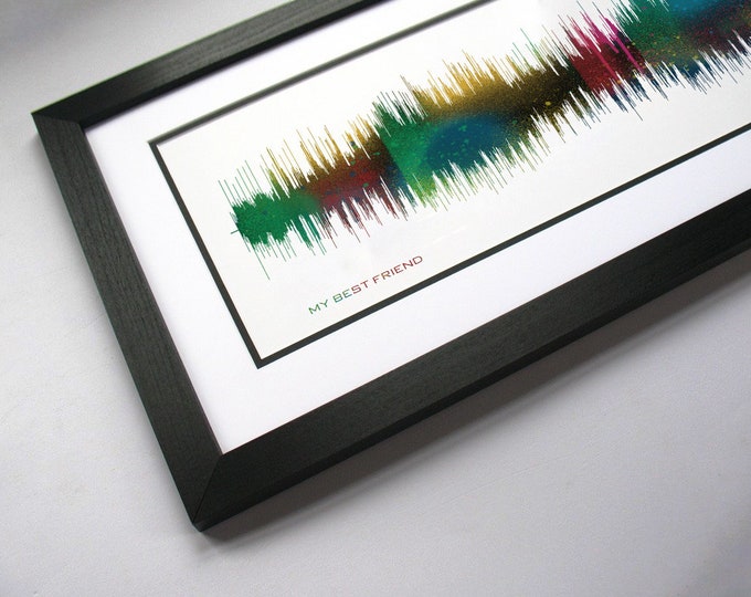 Sound Wave Art - Custom Song Soundwave Print - Framed or Unframed, Personalized to any song, Gift for Him or Her