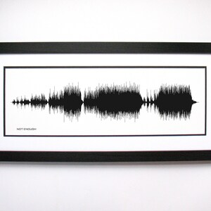 Not Enough - Song Lyrics Wall Art, Song Lyric Gift Idea, Not Enough Sound Wave Song Poster, Custom Song Print, Song Picture