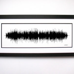 Lenny - Song Lyrics Wall Art, Song Lyric Gift Idea, Lenny Sound Wave Song Poster, Custom Song Print, Song Picture