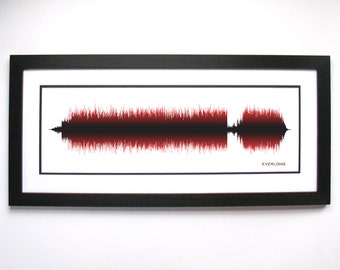 Everlong - Song Lyrics Wall Art - Song Lyric Gift Idea, Everlong Sound Wave Song Poster, Custom Song Print, Song Picture