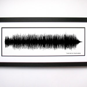 Take Me In Your Arms - Song Lyrics Wall Art, Song Lyric Gift Idea, Take Me In Your Arms Sound Wave Song Poster, Custom Song Print