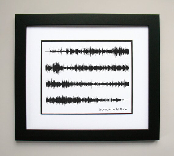 Nashville Gift Leaving On A Jet Plane Song Sound Wave Voice Etsy
