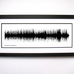 Never Is A Moment - Song Lyrics Wall Art, Song Lyric Gift Idea, Never Is A Moment Sound Wave Song Poster, Custom Song Print, Song Picture