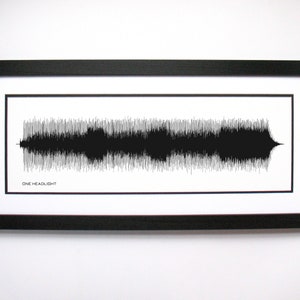 One Headlight - Song Lyrics Wall Art, Song Lyric Gift Idea, One Headlight Sound Wave Song Poster, Custom Song Print, Song Picture