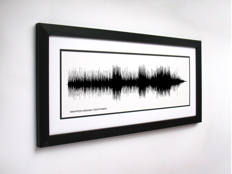 Wrapped Around Your Finger Song Lyrics Wall Art, Song Lyric Gift Idea, Sound Wave Song Poster, Custom Song Print, Song Picture image 2