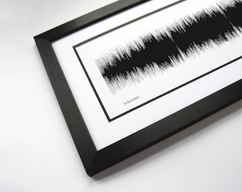 Kokomo - Soundwave Art made from the song "Kokomo" - Song Lyrics Wall Art / Music Poster