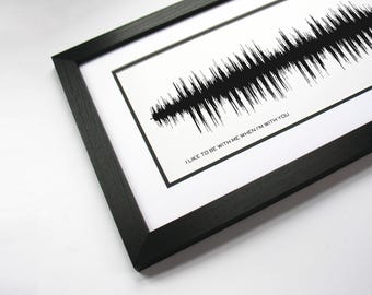 I Like To Be Me When I'm With You - Soundwave Art made from the song "I Like To Be Me When I'm With You" - Lyrics Wall Art / Music Poster