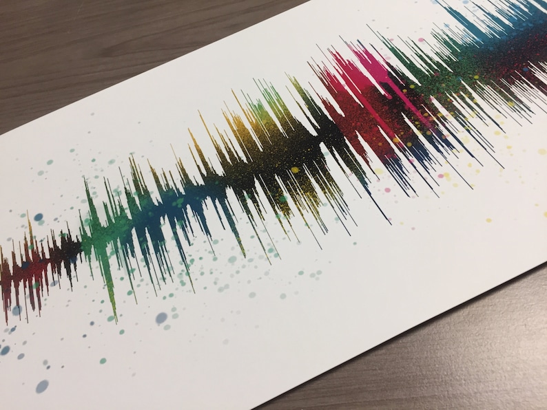 Sound Wave Art Custom Song Soundwave Print, Personalized to any song, Gift for Him or Her image 2