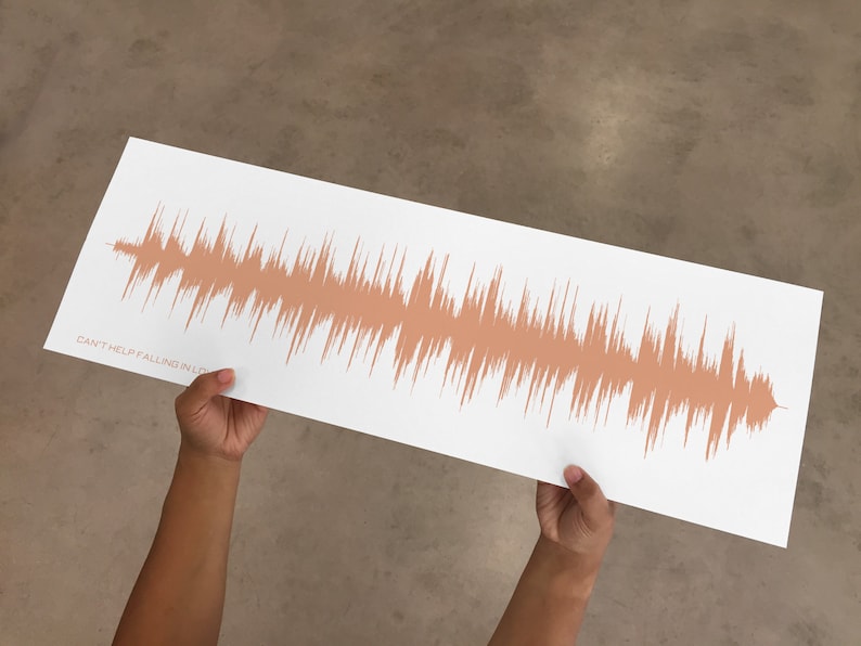 Sound Wave Art Custom Song Soundwave Print, Personalized to any song, Gift for Him or Her image 8