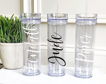 Personalized Bridesmaid Tumbler: Custom 16oz Acrylic Cup