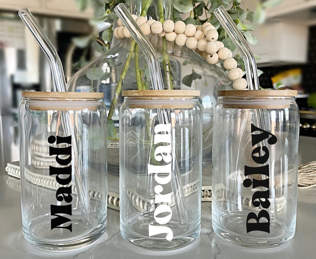 Clear Glass Drinking Glasses With Straw Aesthetic Drinking Glasses