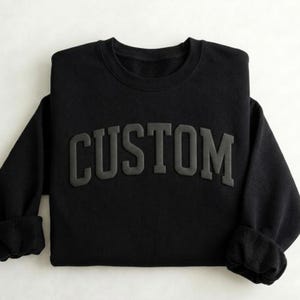 Custom Puff Print Team Sport Sweatshirt, Embossed Mascot Shirt, Personalized Puff, 3D Writing, Company Sweatshirts, Team Sweatshirts