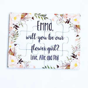 flower girl puzzle flower girl proposal flower girl flower girl proposal puzzle flower girl name puzzle flowergirl custom puzzle girl gift