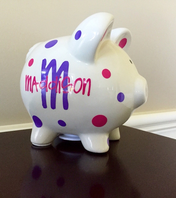 personalized kids piggy bank