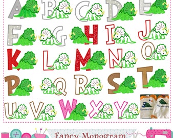 Dinosaur Letters applique,Dinosaur Monogram design,Dinosaur applique,Dinosaur design,Alphabet,Font design,Birthday letters.-19314